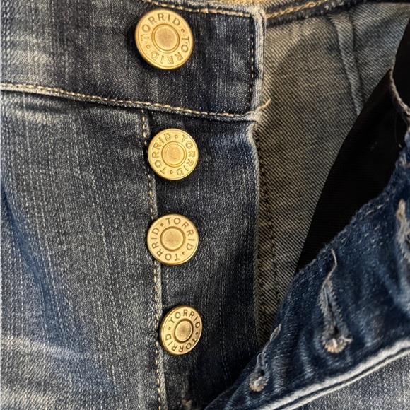 Torrid Bombshell Flare Premium Stretch Jeans Pants Blue Womens Size 14R - Picture 2 of 9